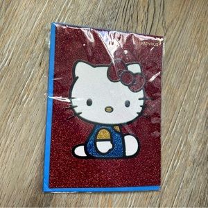 NWT Papryrus Hello Kitty glitter card